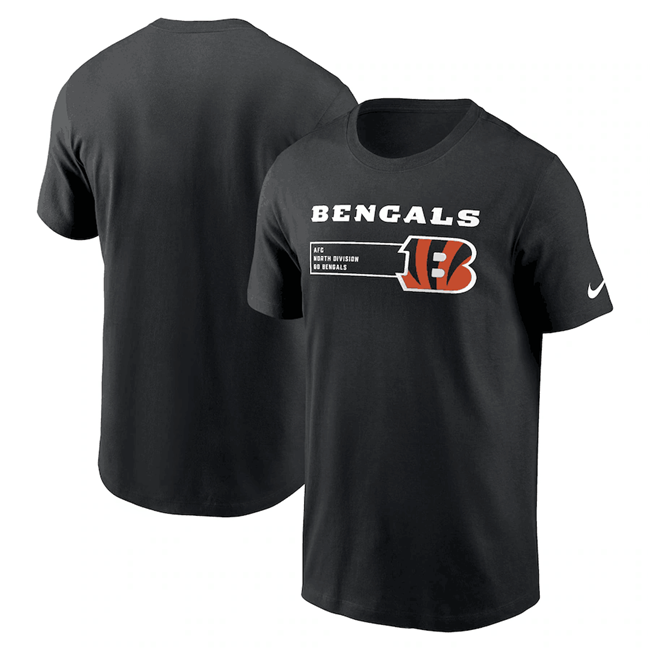 Men's Black Cincinnati Bengals Division Essential T-Shirt